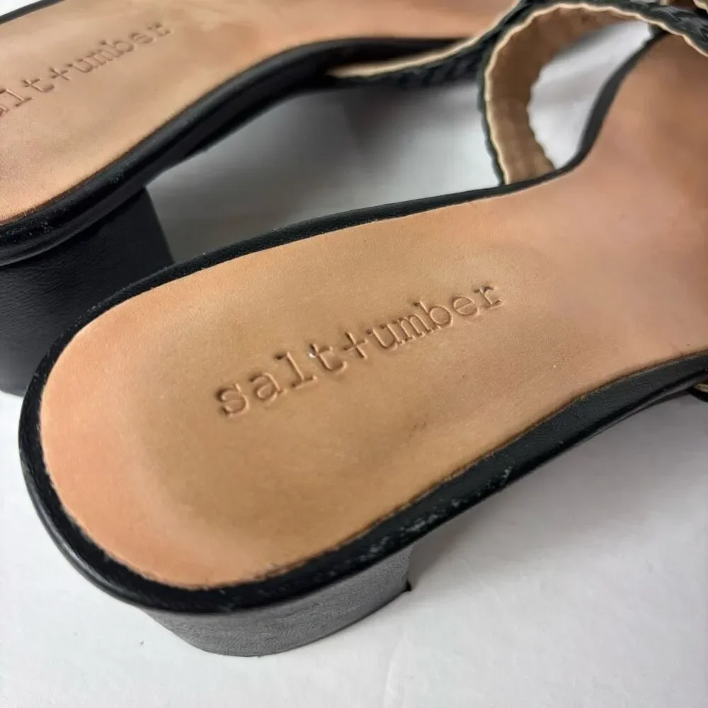 SALT + UMBER MALLORCA HEELS - BLACK